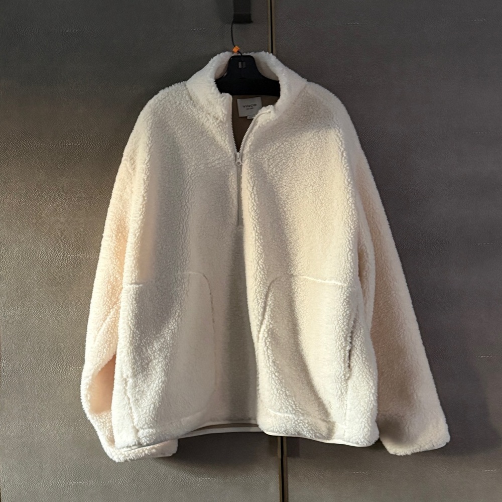 Vince Teddy half zip fleece XL